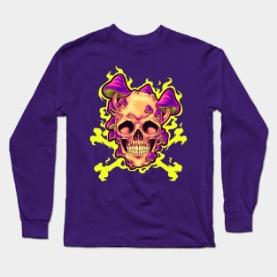 Smoking Skull Cool Long Sleeve T-Shirt